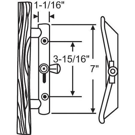 Strybuc Patio Door Handle Assy. 13-114